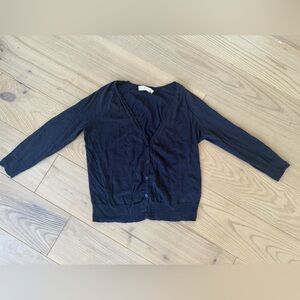 Tory Burch Navy V Neck Cardigan